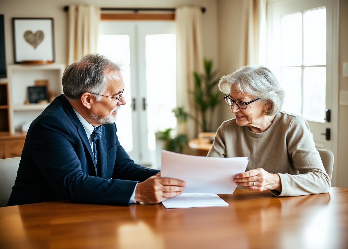 Bilingual insurance advisor with senior couple in the Rio Grande Valley